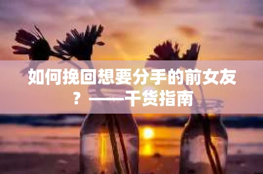 如何挽回想要分手的前女友？——干货指南