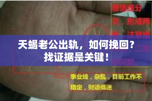 天蝎老公出轨，如何挽回？找证据是关键！