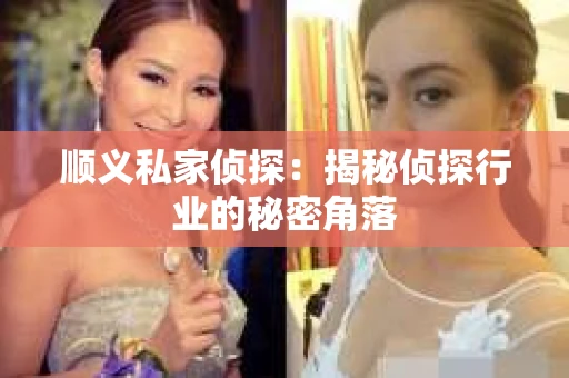 顺义私家侦探：揭秘侦探行业的秘密角落