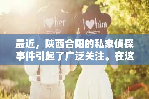 最近，陕西合阳的私家侦探事件引起了广泛关注。在这个信息爆炸的时代，隐私保护显得尤为重要。今天，我们就来聊聊这个事件，看看它背后的一些故事。
