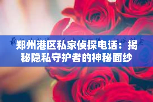 郑州港区私家侦探电话：揭秘隐私守护者的神秘面纱