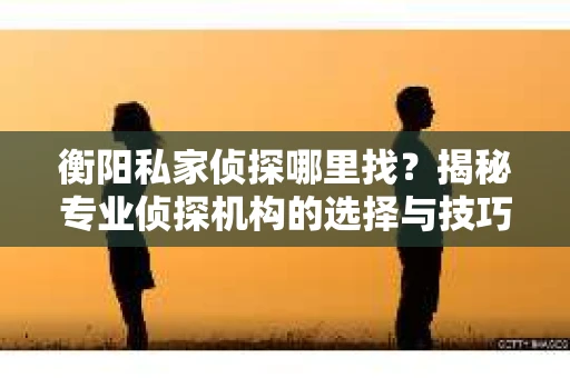 衡阳私家侦探哪里找？揭秘专业侦探机构的选择与技巧