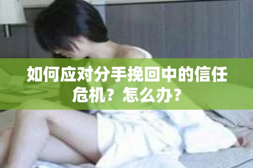如何应对分手挽回中的信任危机？怎么办？