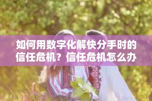 如何用数字化解快分手时的信任危机？信任危机怎么办？
