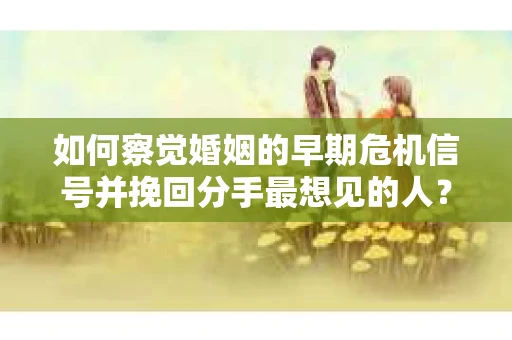 如何察觉婚姻的早期危机信号并挽回分手最想见的人？