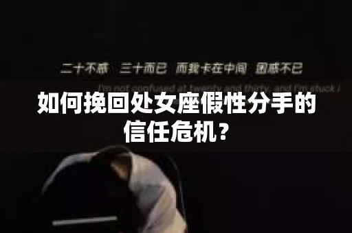 如何挽回处女座假性分手的信任危机? 如何挽回处女座假性分手的信任危机?