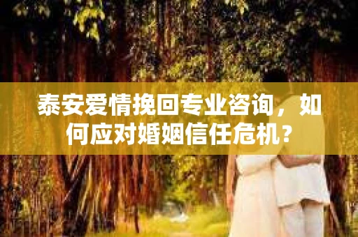 泰安爱情挽回专业咨询，如何应对婚姻信任危机？